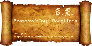 Brassoványi Rodelinda névjegykártya